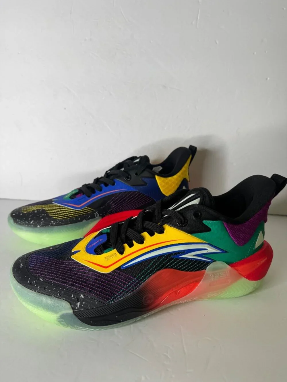NIB Anta Kai 1 Speed Black Green Sneakers Men's US 10 AEU 44 Colorful